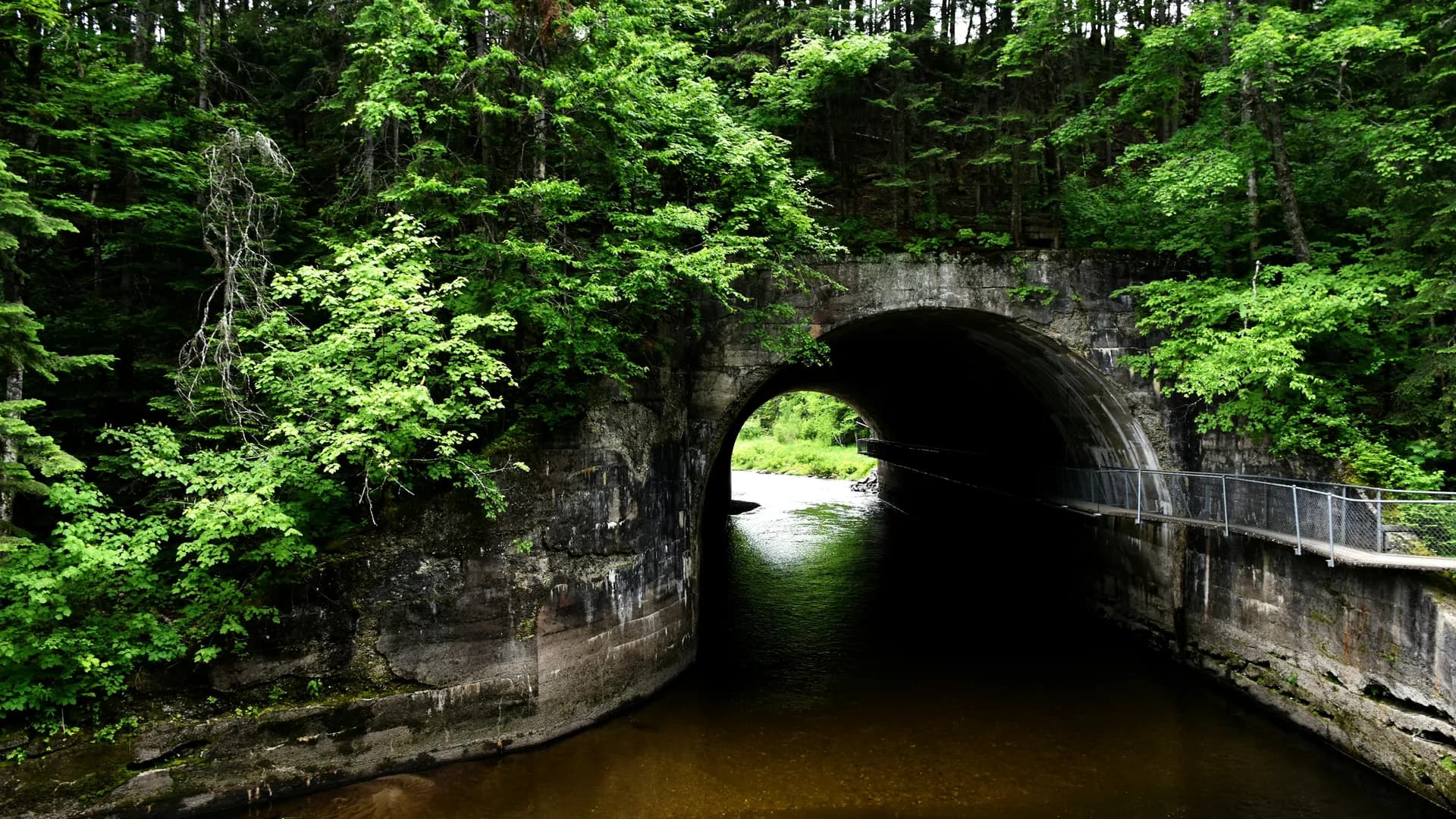 Bridge over a river in Mauricie, Quebec