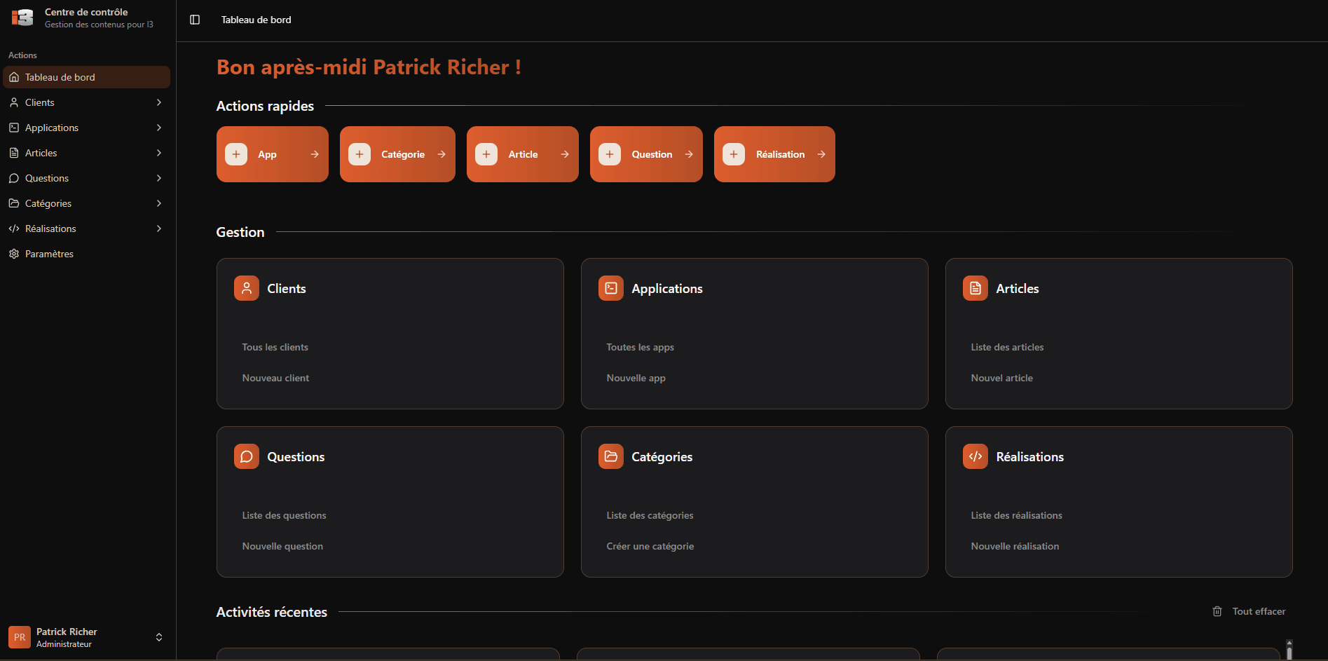 Tableau de bord professionnel - Gestion avancée pour cabinets juridiques